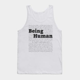 Embracing Humanity: A Tribute to Being Human Tank Top